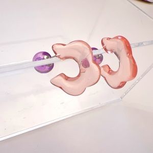 Flower Earing pink/purple